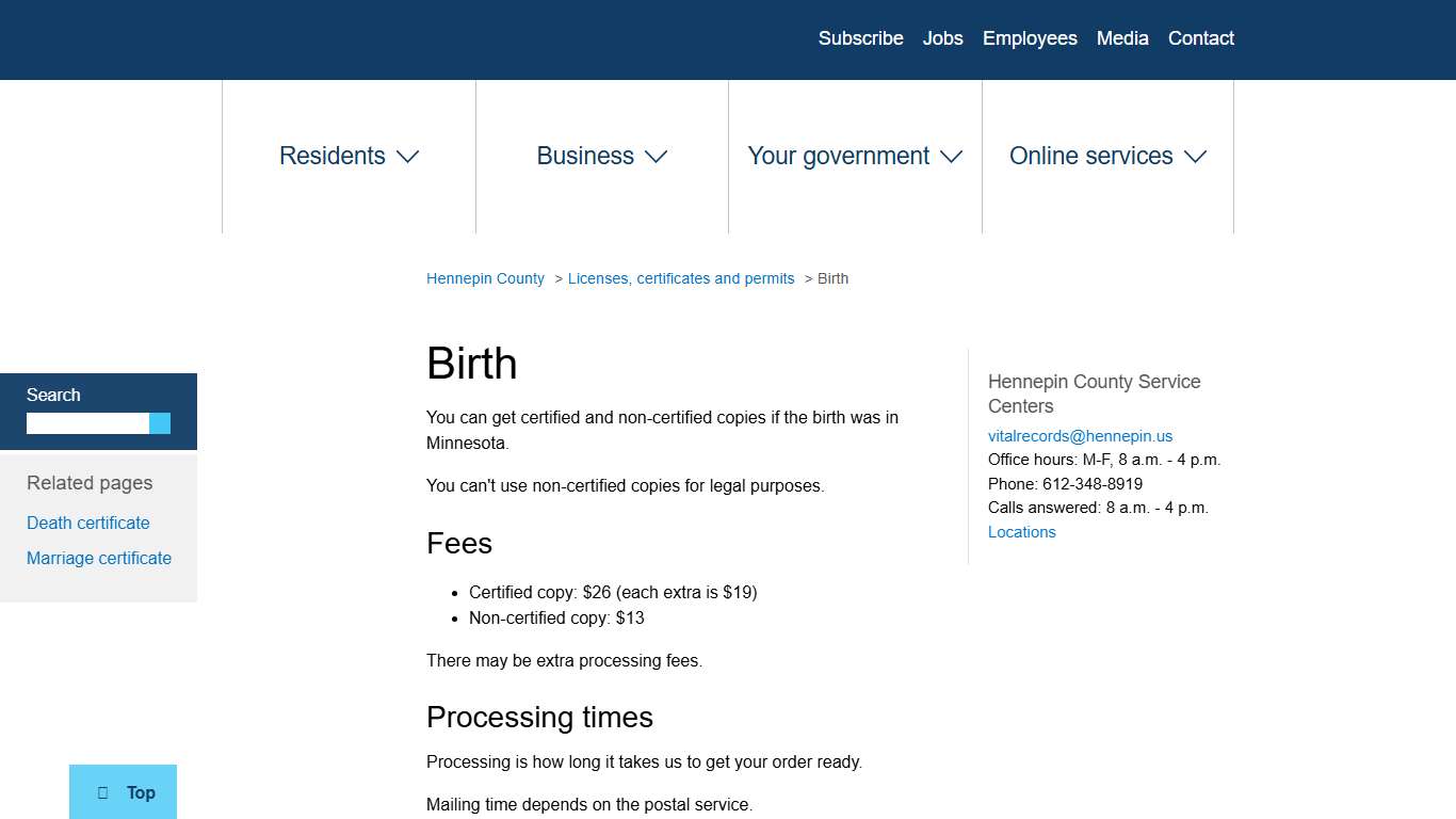 Birth Hennepin County